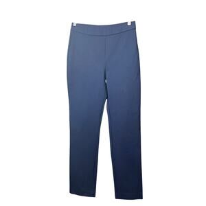 Susan Graver Straight Leg Pull On Dress Pants Navy XS